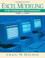 Cover of: Excel Modeling in the Fundamentals of Investments by Craig W. Holden, Craig W. Holden