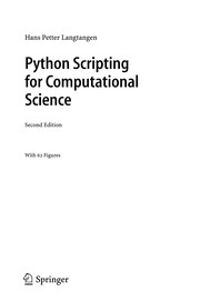 Cover of: Python scripting for computational science | Hans Petter Langtangen