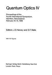 Cover of: Quantum Optics IV | Harvey, John D.