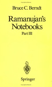 Cover of: Ramanujan's notebooks vol.1,2,3