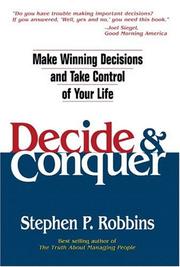 Cover of: Decide and Conquer by Stephen P. Robbins