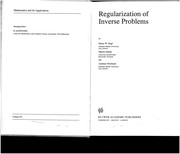 Cover of: Regularization of inverse problems | Heinz W. Engl