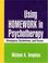 Cover of: Using Homework in Psychotherapy