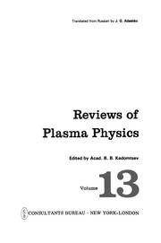 Cover of: Reviews of Plasma Physics | Acad B. B. Kadomtsev