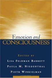 Cover of: Emotion and Consciousness