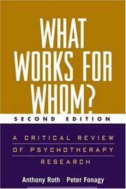 What Works for Whom? by Anthony Roth, Peter Fonagy