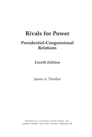 Cover of: Rivals for power by edited by James A. Thurber.