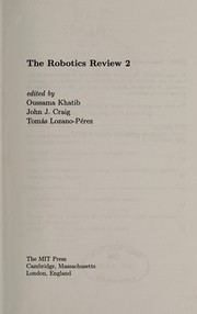 Cover of: The Robotics Review 2 (Robotics Review) | 