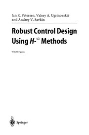 Cover of: Robust Control Design Using H-∞%x; Methods | Ian R. Petersen