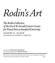 Cover of: Rodin's art