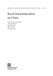 Cover of: Rural informatization in China | 