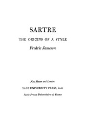 Cover of: Sartre the Origins of a Style