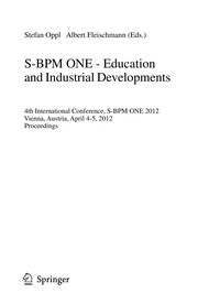 Cover of: S-BPM ONE - Education and Industrial Developments | Stefan Oppl