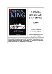 Cover of: Schlaflos by Stephen King