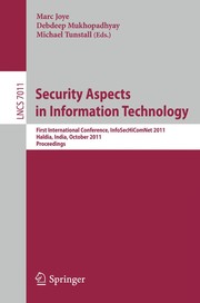 Cover of: Security aspects in information technology | InfoSecHiComNet 2011 (2011 Haldia, India)