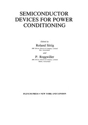 Cover of: Semiconductor Devices for Power Conditioning | Roland Sittig