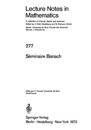 Cover of: Séminaire Banach | SeМЃminaire Banach (1962-63 Ecole Normale SupeМЃrieure)