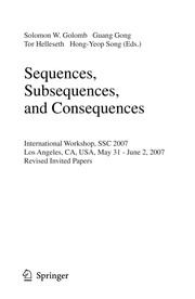 Cover of: Sequences, Subsequences, and Consequences | Solomon W. Golomb