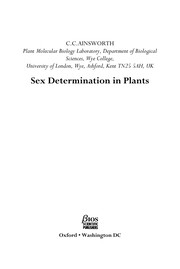 Cover of: Sex determination in plants