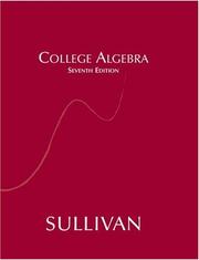Cover of: College algebra by Michael Joseph Sullivan Jr.