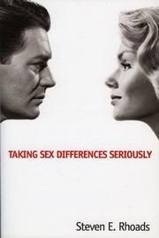 Cover of: Taking Sex Differences Seriously by Steven E. Rhoads