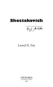 Cover of: Shostakovich | Laurel E. Fay