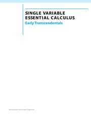 Cover of: Single variable essential calculus | Stewart, James