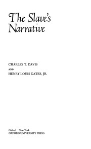 Cover of: The Slave's narrative