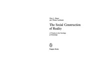 Cover of: The social construction of reality | Peter L. Berger