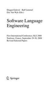 Cover of: Software language engineering | SLE 2008 (2008 Toulouse, France)