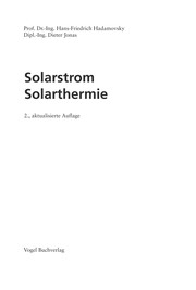 Cover of: Solarstrom, Solarthermie