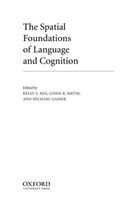 Cover of: The spatial foundations of language and cognition