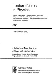 Cover of: Statistical mechanics of neural networks | 