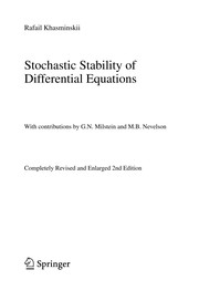 Cover of: Stochastic Stability of Differential Equations | Rafail Khasminskii