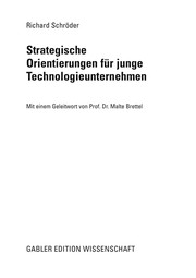 Cover of: Strategische Orientierungen für junge Technologieunternehmen
