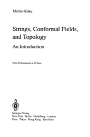 Cover of: Strings, Conformal Fields, and Topology: an Introduction