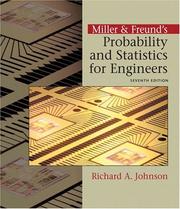 Cover of: Miller and Freund's probability and statistics for engineers by Johnson, Richard A.