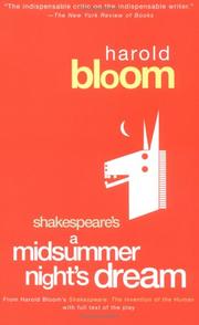 Cover of: Shakespeare's A midsummer night's dream by Harold Bloom