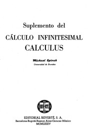 Cover of: Suplemento del cálculo infinitesimal calculus by Michael Spivak