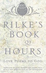 Cover of: Rilke's Book of Hours by Anita Barrows, Joanna Marie Macy