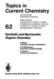 Cover of: Synthetic and mechanistic organic chemistry. | 