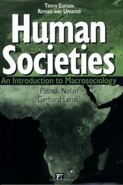 Cover of: Human societies by Patrick Nolan