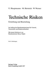 Cover of: Technische Risiken: Ermittlung und Beurteilung