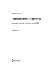 Cover of: Theoretical femtosecond physics | F. Grossmann