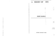 Cover of: A Theory of Justice by John Rawls