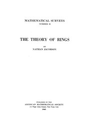 Cover of: The theory of rings
