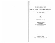 Cover of: Theory of Space, Time and Gravitation. 2nd Revised Edition | V. Fock
