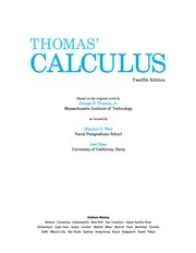 Thomas' calculus by Maurice D. Weir