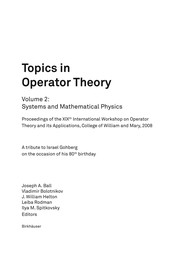Cover of: Topics in Operator Theory | Joseph A. Ball