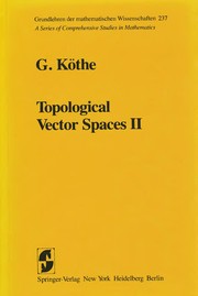 Topological vector spaces by Gottfried Köthe
